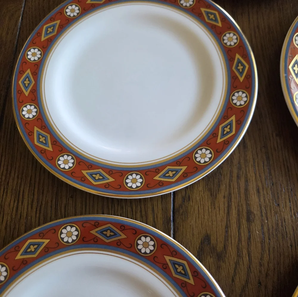 Minton Cordoba Dessert Plates (7) Fine Bone China Made In England Royal Doulton